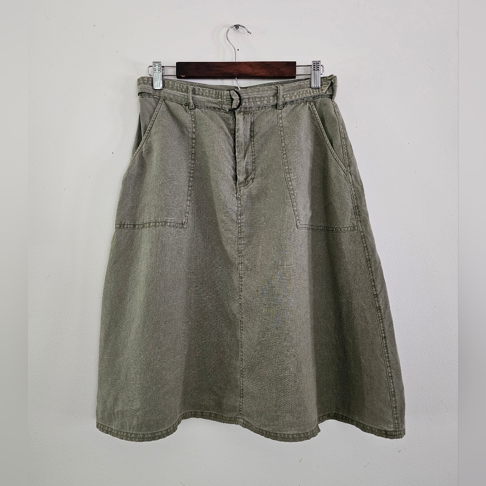 Artisan Ny 100% Linen Skirt 4